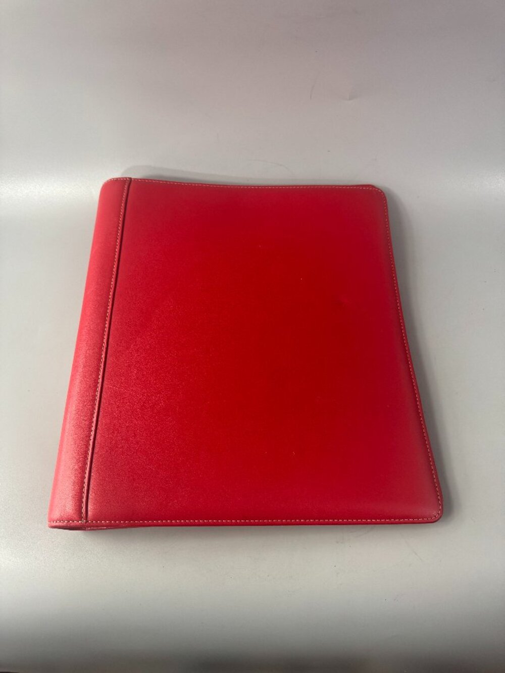 Levenger Red Leather 3-Ring 1.5-Inch Binder